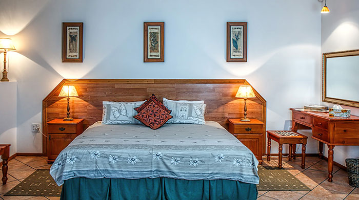 Wooden bed and furniture